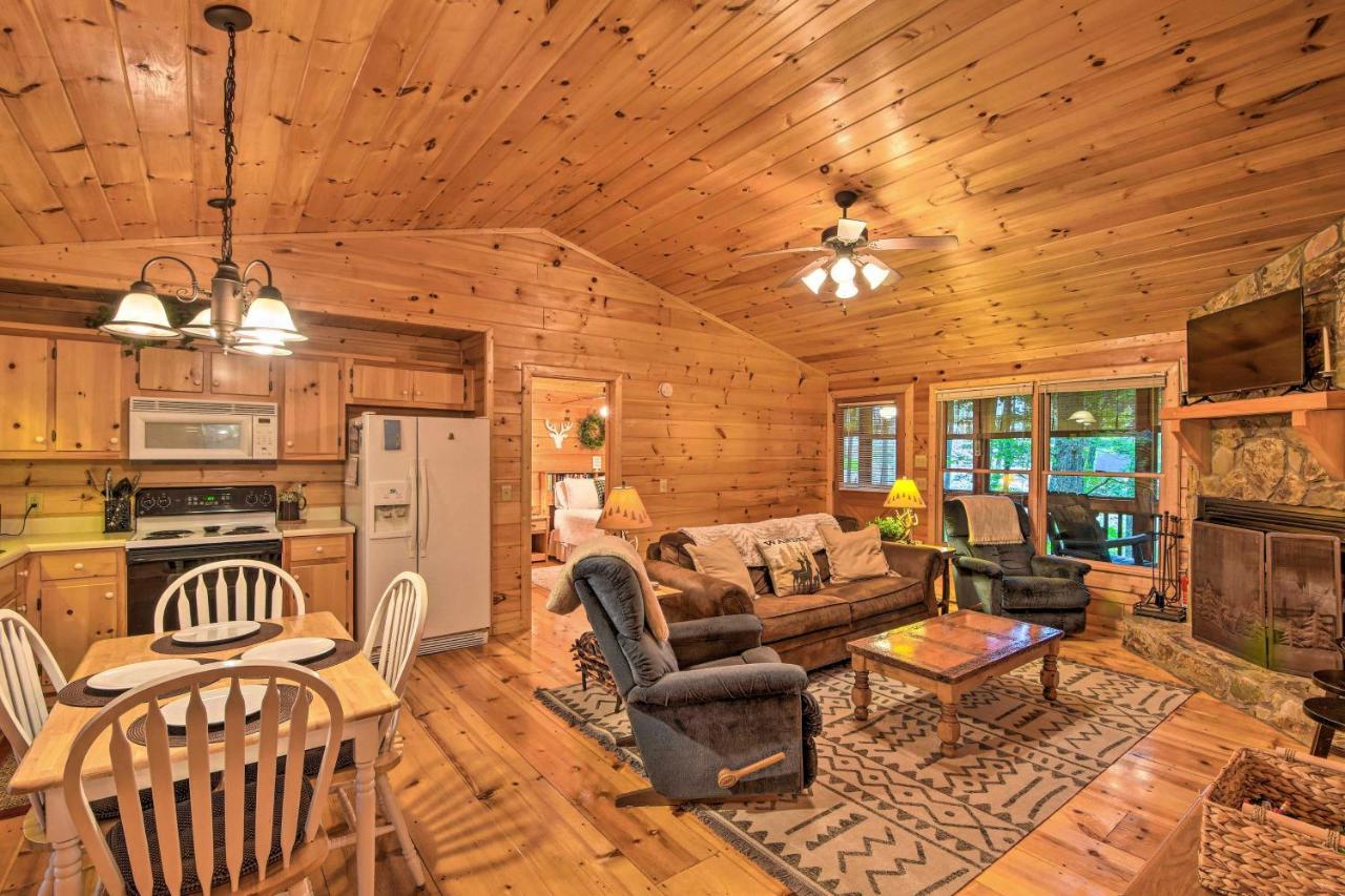 Pinot And Pine Chic Log Cabin About 5 Mi To Blue Ridge Exterior foto